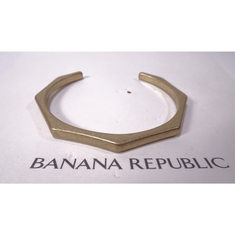 Banana Republic Hexagon Brushed Geo Cuff Bracelet NWT 45